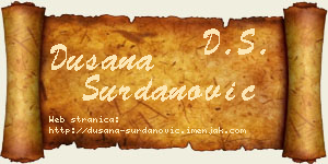 Dušana Surdanović vizit kartica